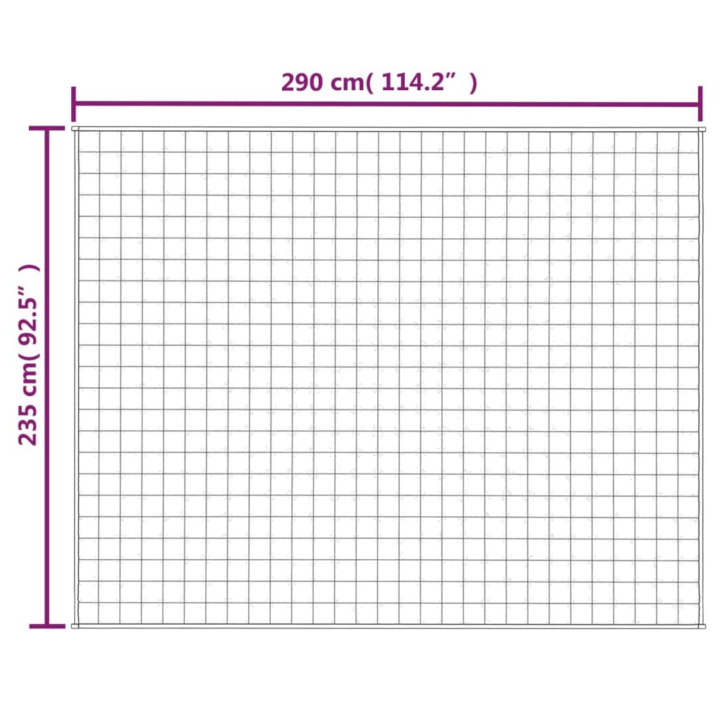 vidaXL Coperta Ponderata Crema Chiaro 235x290 cm 11 kg Tessuto