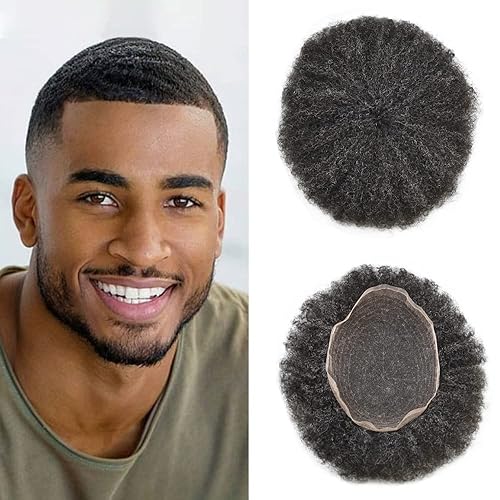 Miniatura 7 de Encaje completo Afro Toupee para hombres negros unidades de cabello rizado rizado virgen Cabello humano piezas de cabello afroamericano sistema de
