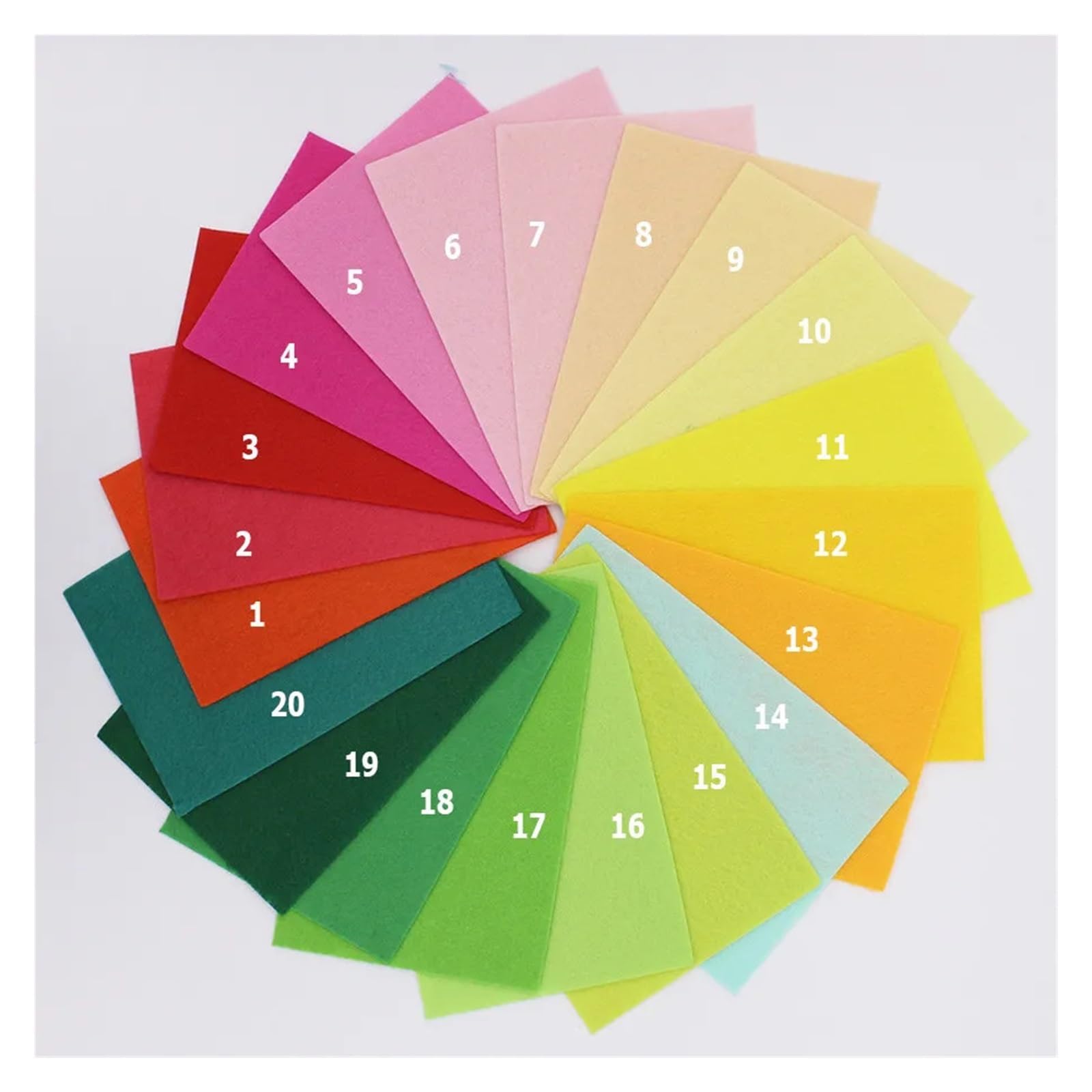 40 unids/Lote Tela de Fieltro 1MM Tejidos Costura Colores Personalizados para Costura y Manualidades de Bricolaje