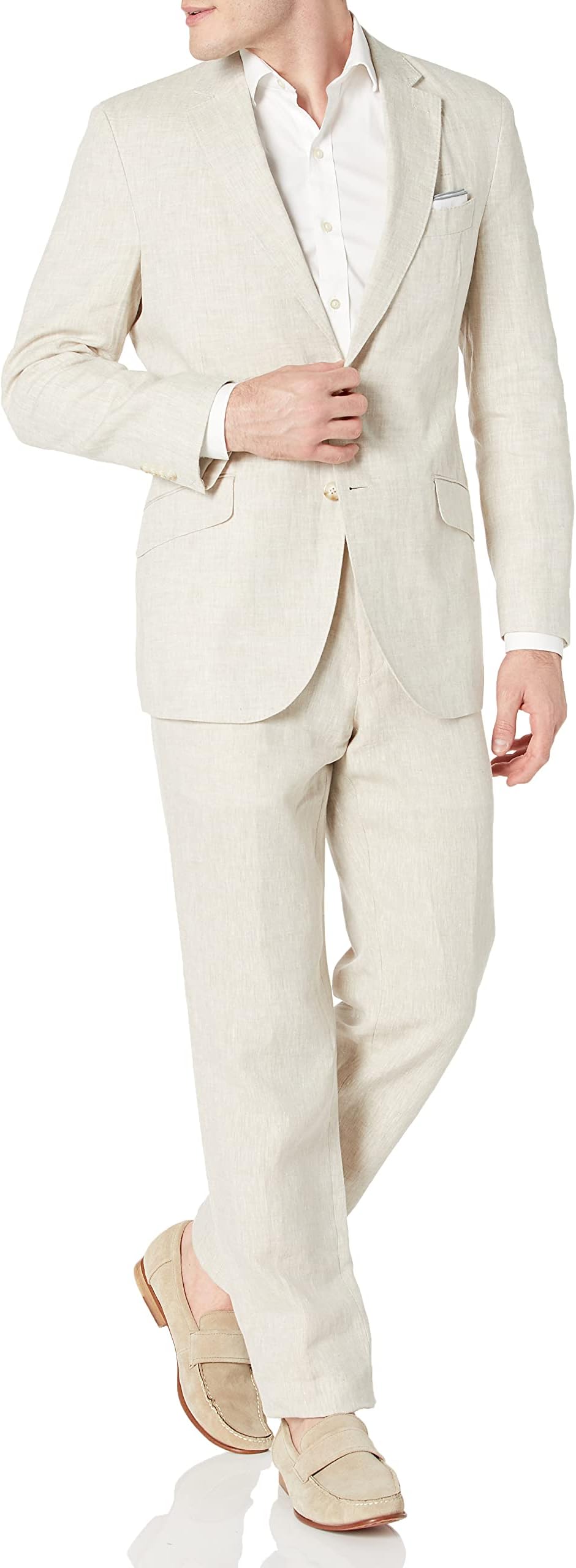 Kroon Men's Aim Active Inspired Movement Linen Suit with Flex Lining