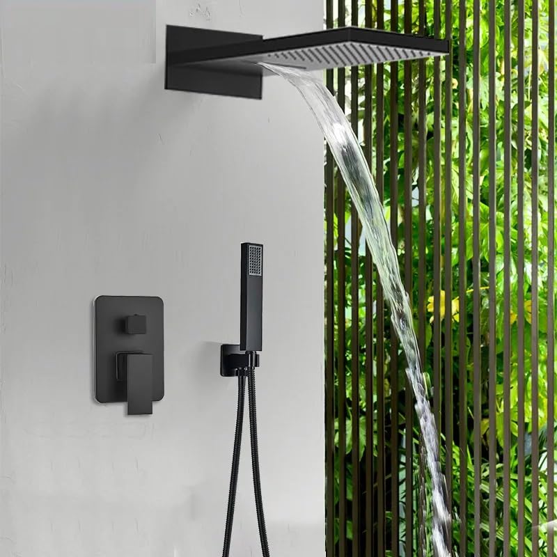 Robinet de douche mural 3 fonctions avec mitigeur cascade de baignoire - 2