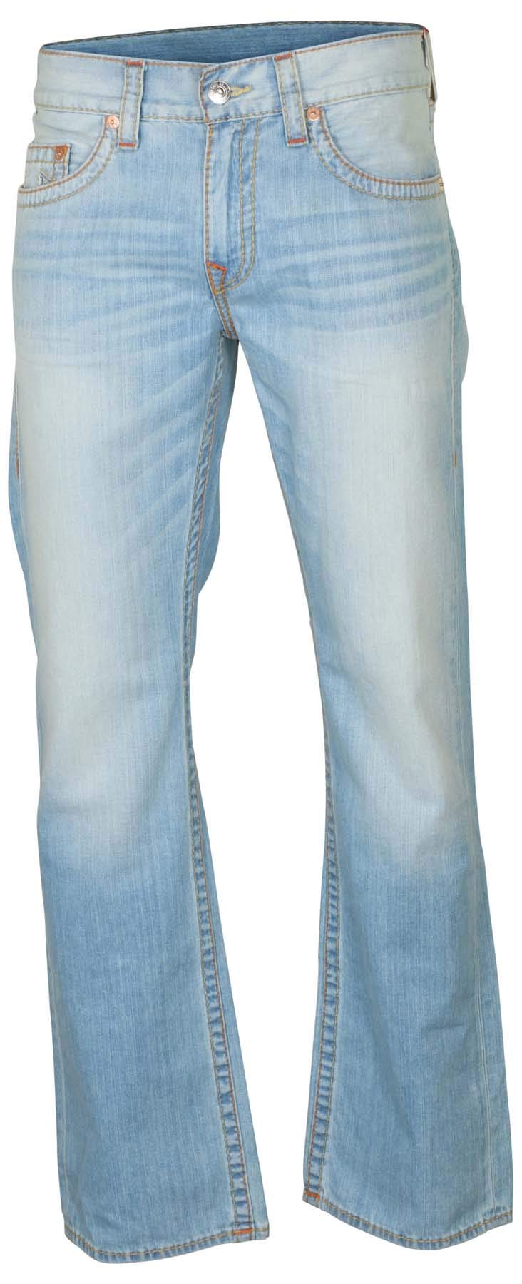 True Religion Men's Straight Old Multi Runstitch Denim Jeans-30