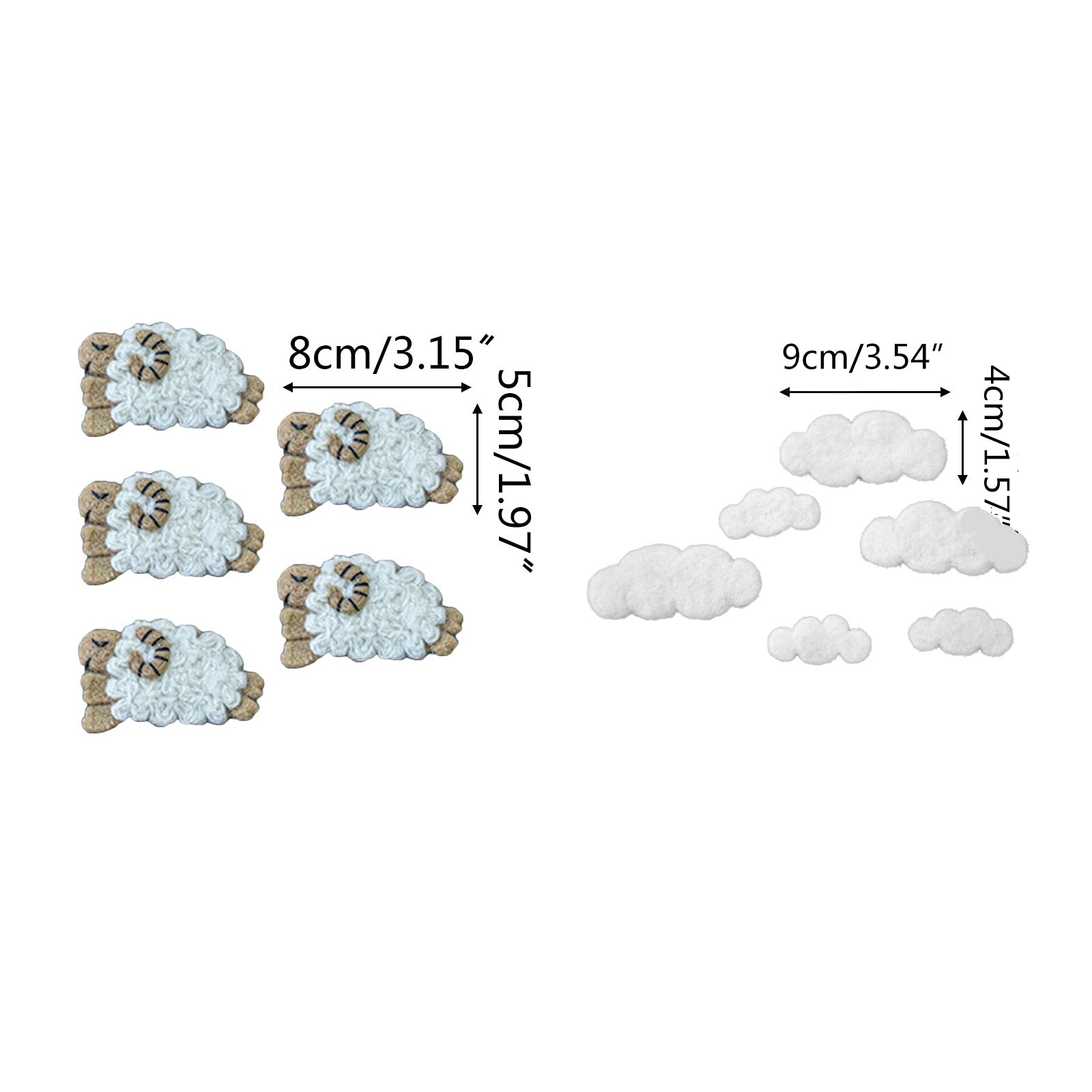 Wool Felt Clouds Sheep Balloons Baby Infant Photo Decorations Newborn Photography Props