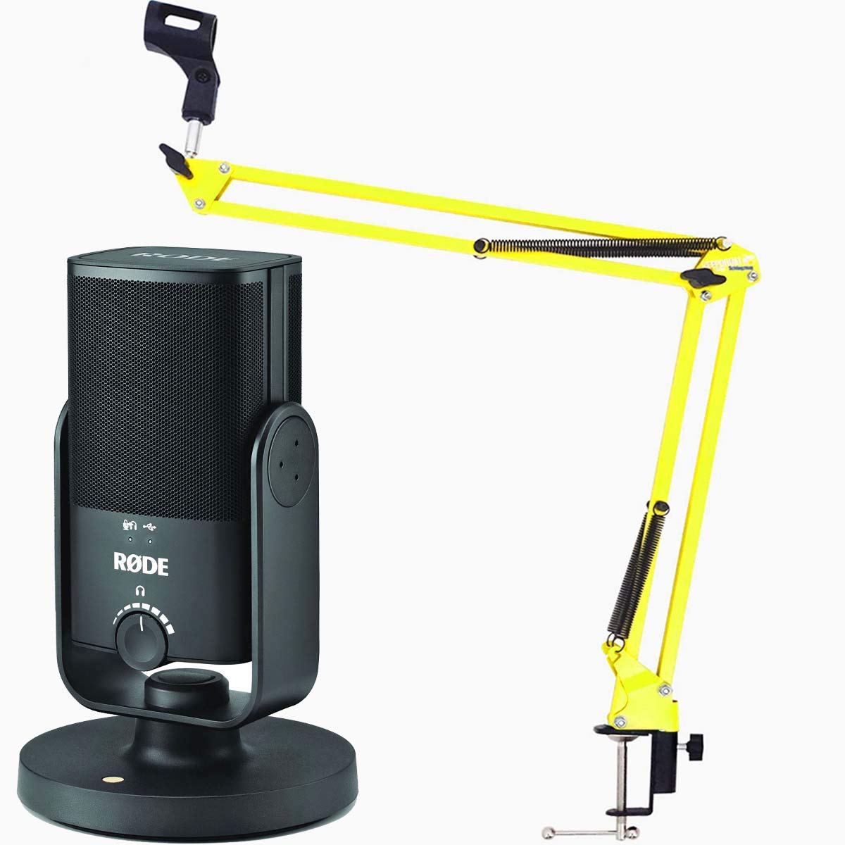 Rode NT-USB Mini microfono a condensatore USB + keepdrum NB35 YW Giallo braccio microfono