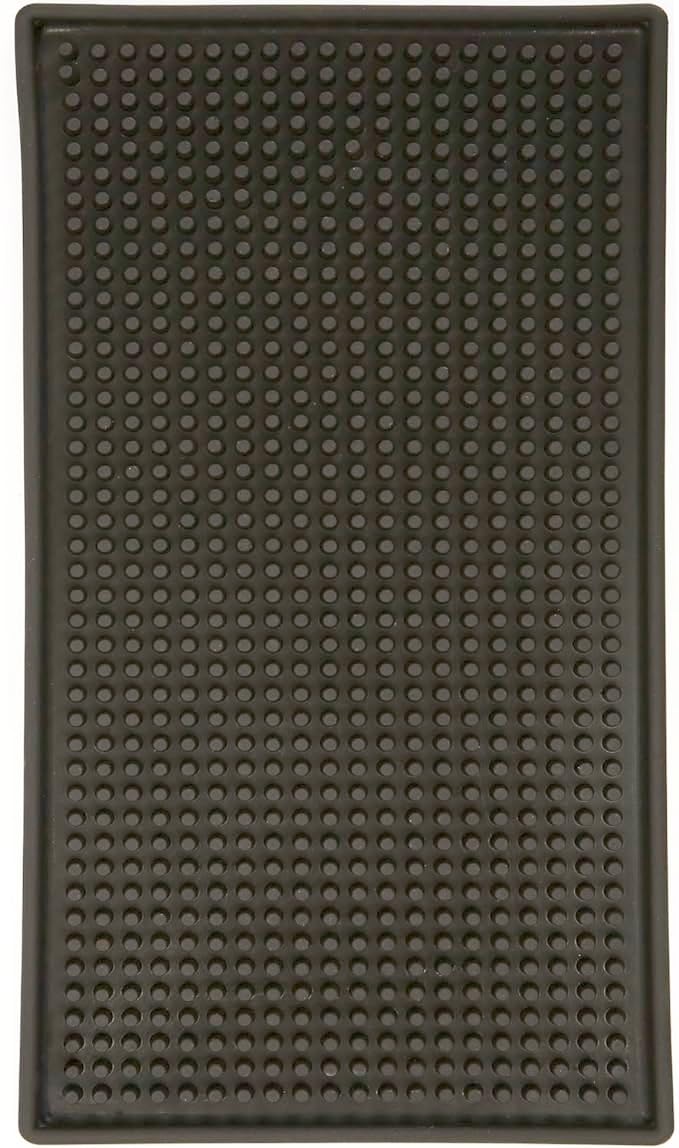 Xibany Tapete de bar pequeño, 6 x 12 pulgadas, tapete de café negro de PVC para accesorios esenciales de bar en el hogar, tapete de cóctel para camarero, tapete de derrames para encimera de cocina,