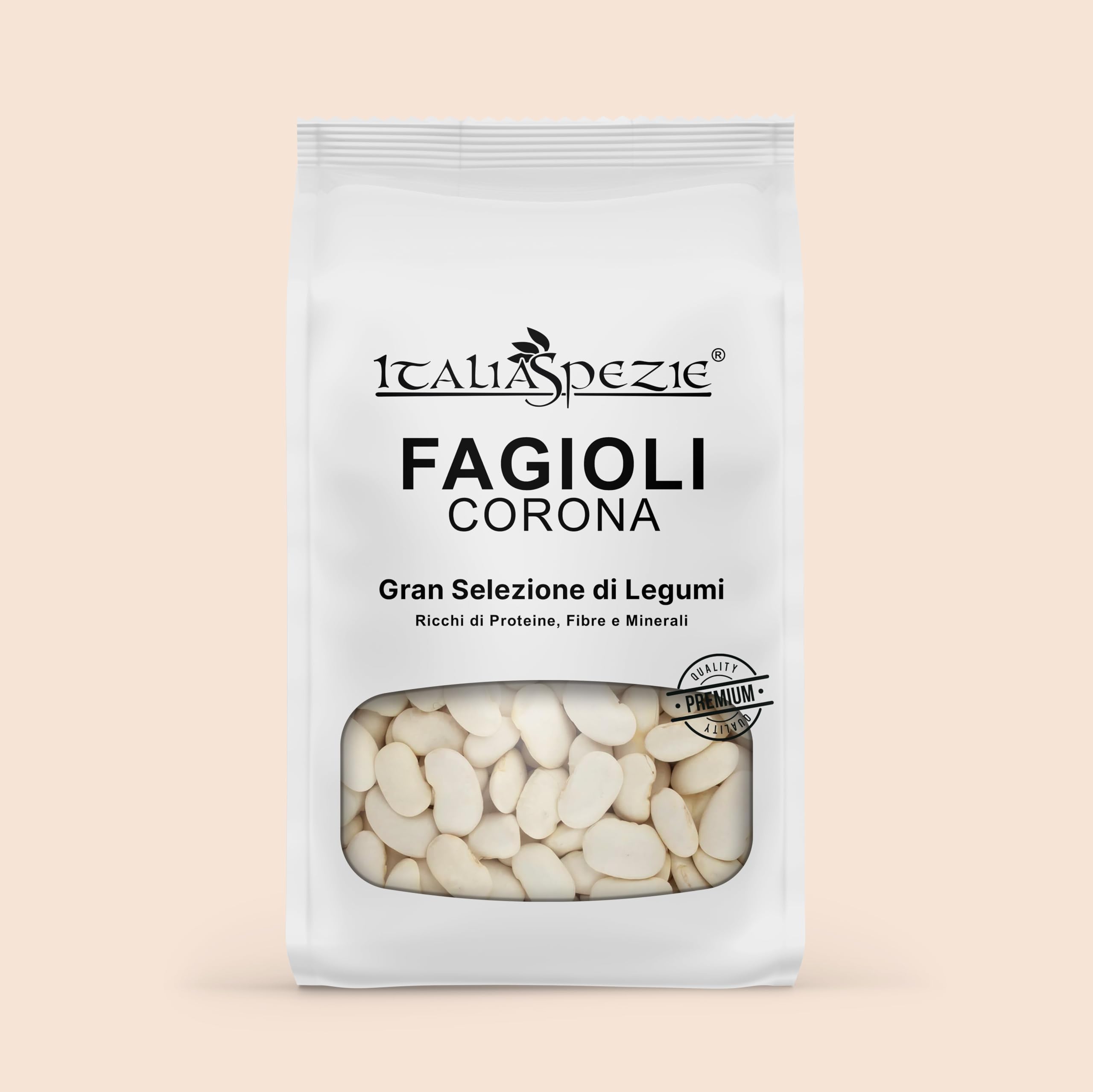 ITALIA SPEZIE - Fagioli Corona - Pacco da 5 x 500 g - Fagioli Bianchi di Spagna