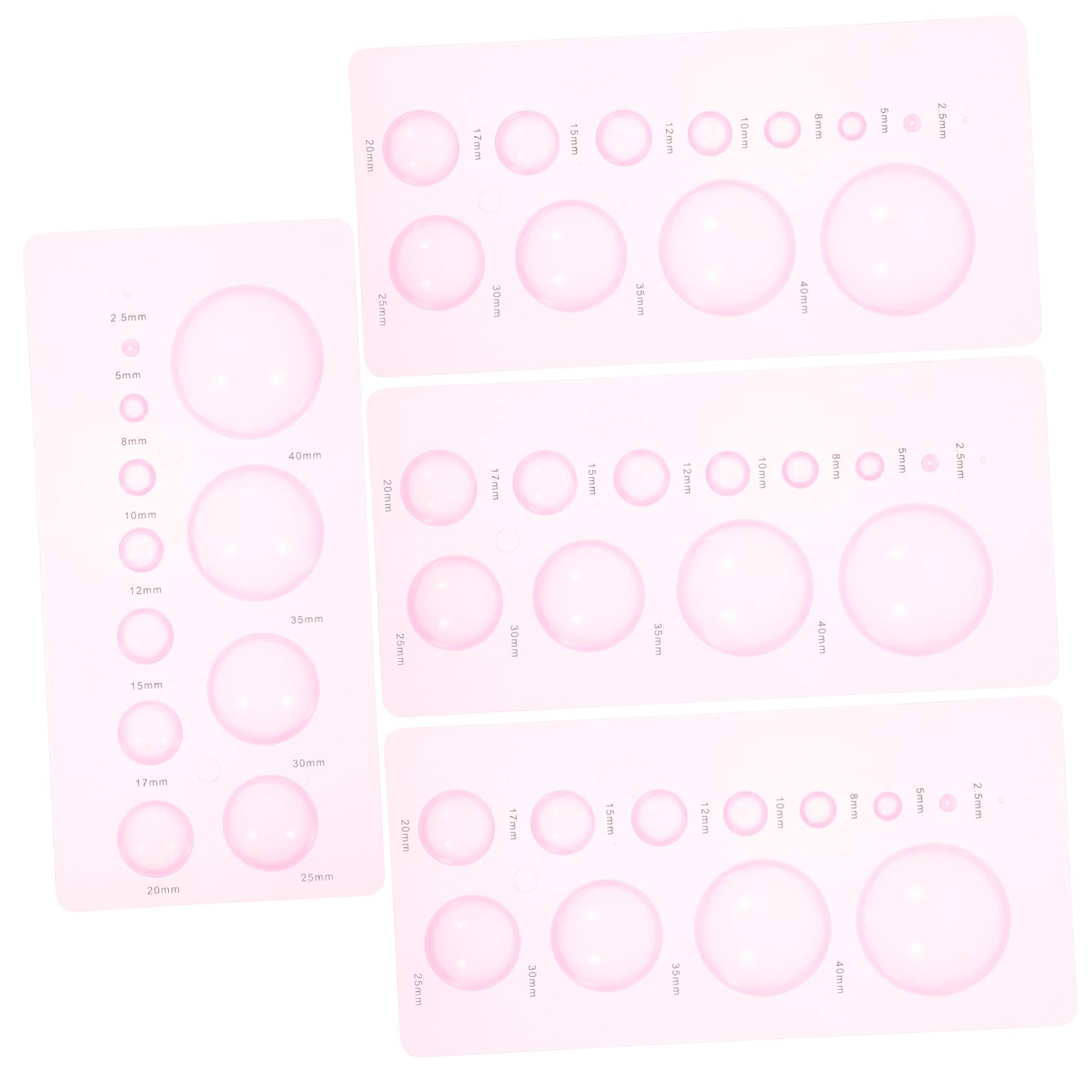 HOODANCOS 4Pcs Paper Quilling Molds Durable Half Ball Dome Shaping Tools for Crafting Lightweight Paper Flower Making Accessories for DIY Art Projects