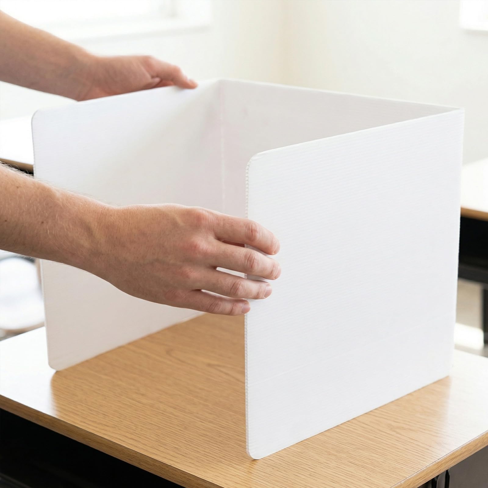 Cabilock 3 Piezas Panel de Privacidad y Material Plástico Blanco Instalación Flexible para Escritorio de para Exámenes y Aprendizaje Individual