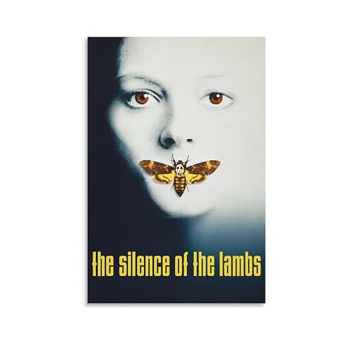THE SILENCE OF THE LAMBS Horror Movie Poster Canvas Wall Art Poster Decorative Bedroom Modern Home Print Picture Artworks Posters 16x24inch(40x60cm)