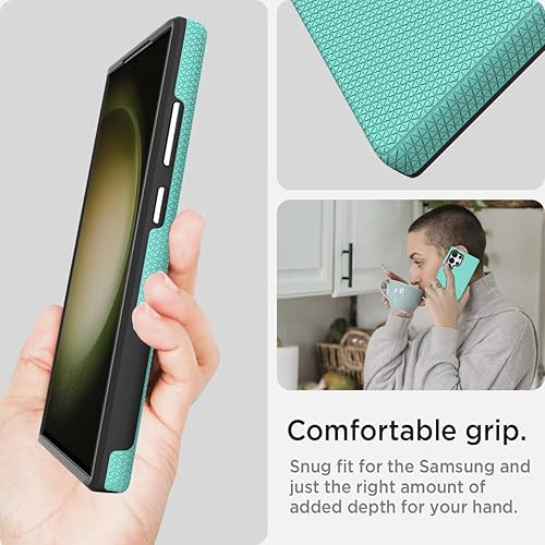 Miniatura 6 de Miimall Funda delgada mate para Galaxy S24 Ultra, doble capa de policarbonato resistente y TPU 10 pies a prueba de caídas militares antideslizante