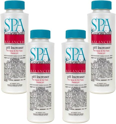 Spa Essentials 32518000-04 Aumento de pH, 18 onzas, paquete de 4