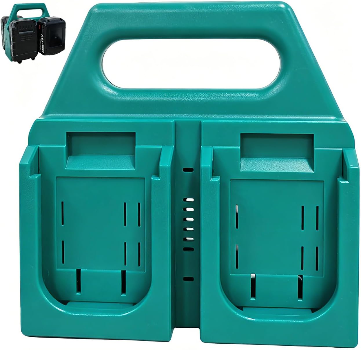 Battery Holder Compatible with Makita 18V LXT Battery, 4 Slot Battery Organizer Storage Rack for Cordless Tool Batteries, Power Tool Storage Solution for Garage Workshop