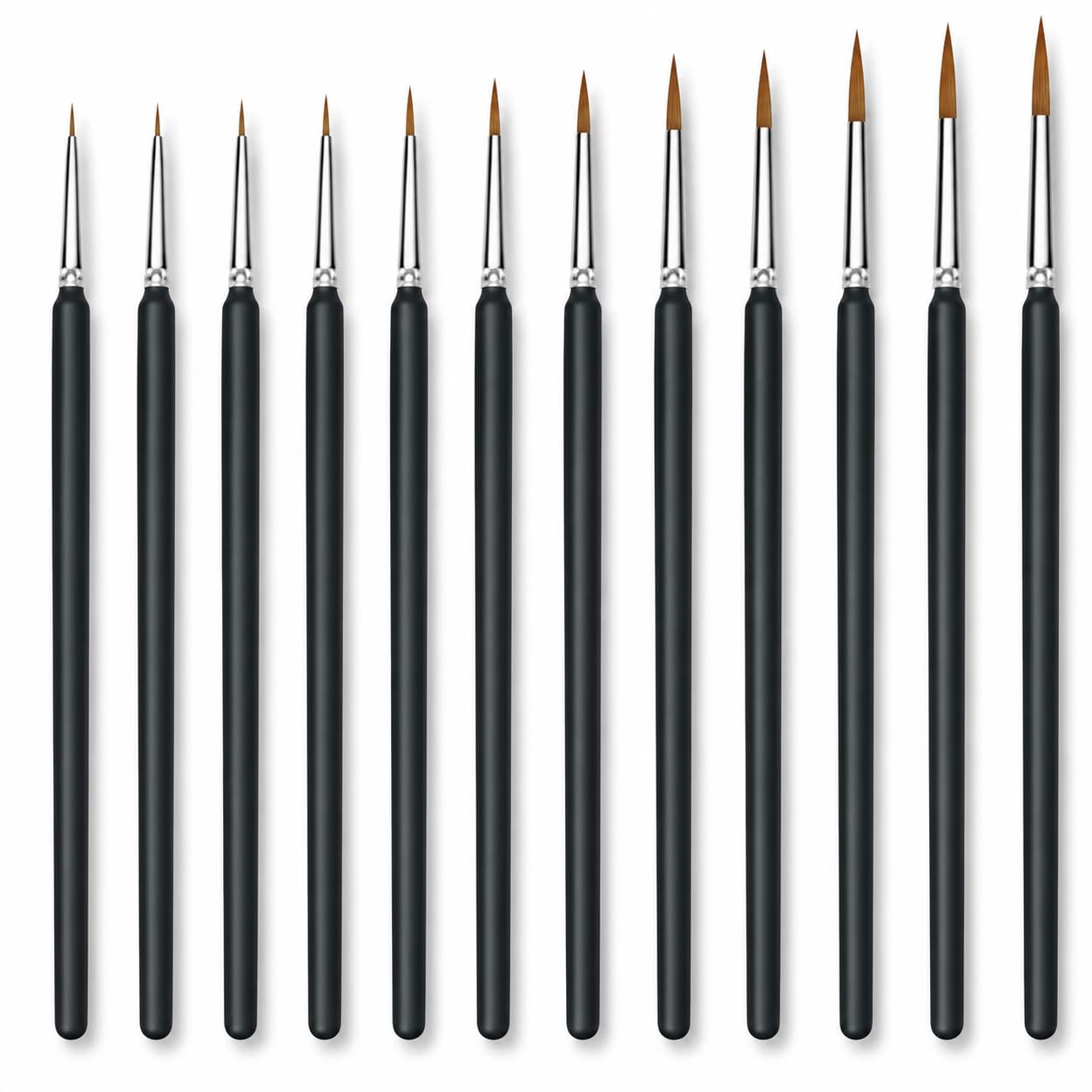 Fine Detail Paint Brush Set 11 Pieces Miniature | Micro Brushes, Acrylic & Watercolor, Nail & Face Art, Rock & Canvas Painting, Thin Precision Tips-image-37