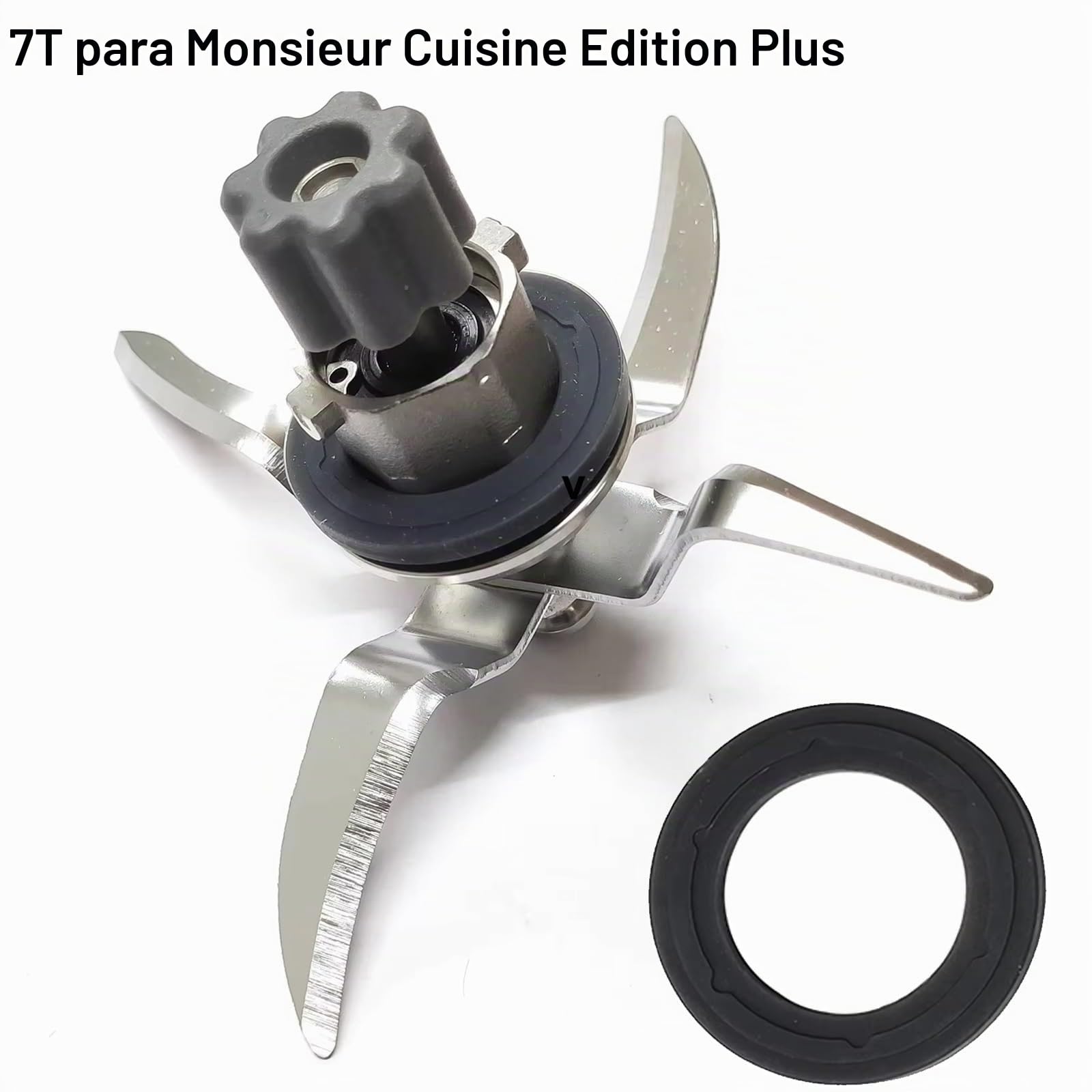 Cuchilla batidora Monsieur Cuisine Edition Plus SKMK1200 C3/D4/E5 SKMK1100A1 Cuchillo mezclador Lidl Silvercrest Mr Kitchen Robot Cuchilla de repuesto para licuadora(7 teeth)