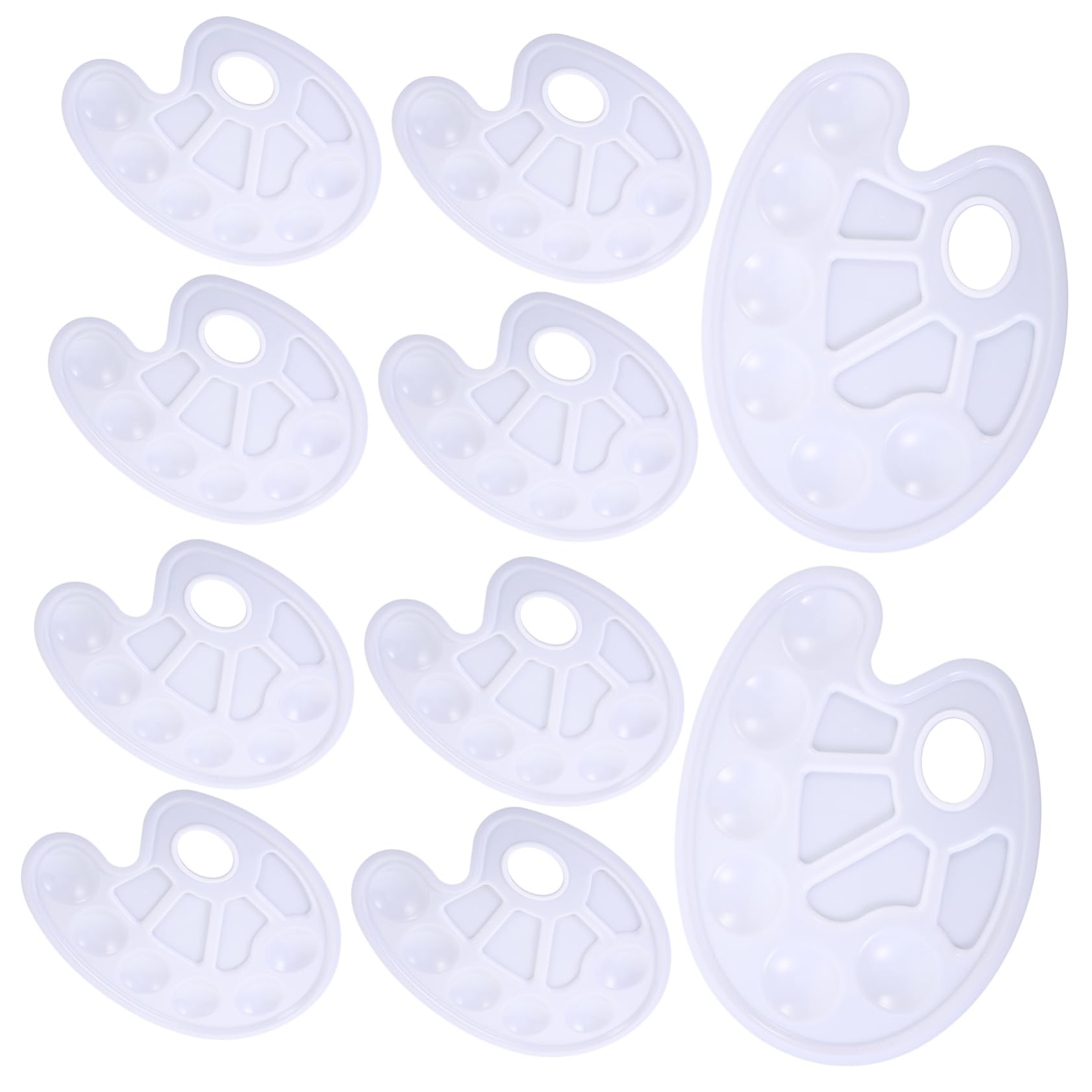 jojofuny 5 Series Paleta Palets Palette Arte Cuadro Placas De Pintura Mezclando Pigmento Bandejas De Pintura Para Bandeja De Pintura Palet Mojado El Plastico 10 Piezas X 5
