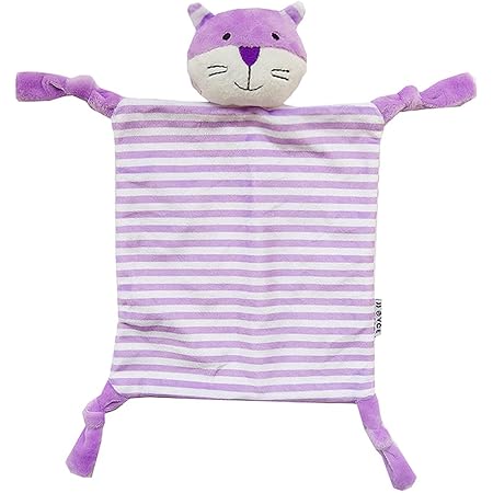 Yeahibaby Couverture Doudou Bebe Jouet Peluche Bebe Naissance Chat Violet Amazon Fr Bebes Puericulture