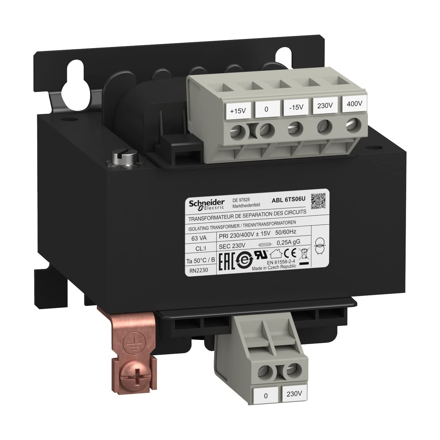 TRF 230 400 230V 63VA stabiliser la tension des circuits de commande - 2