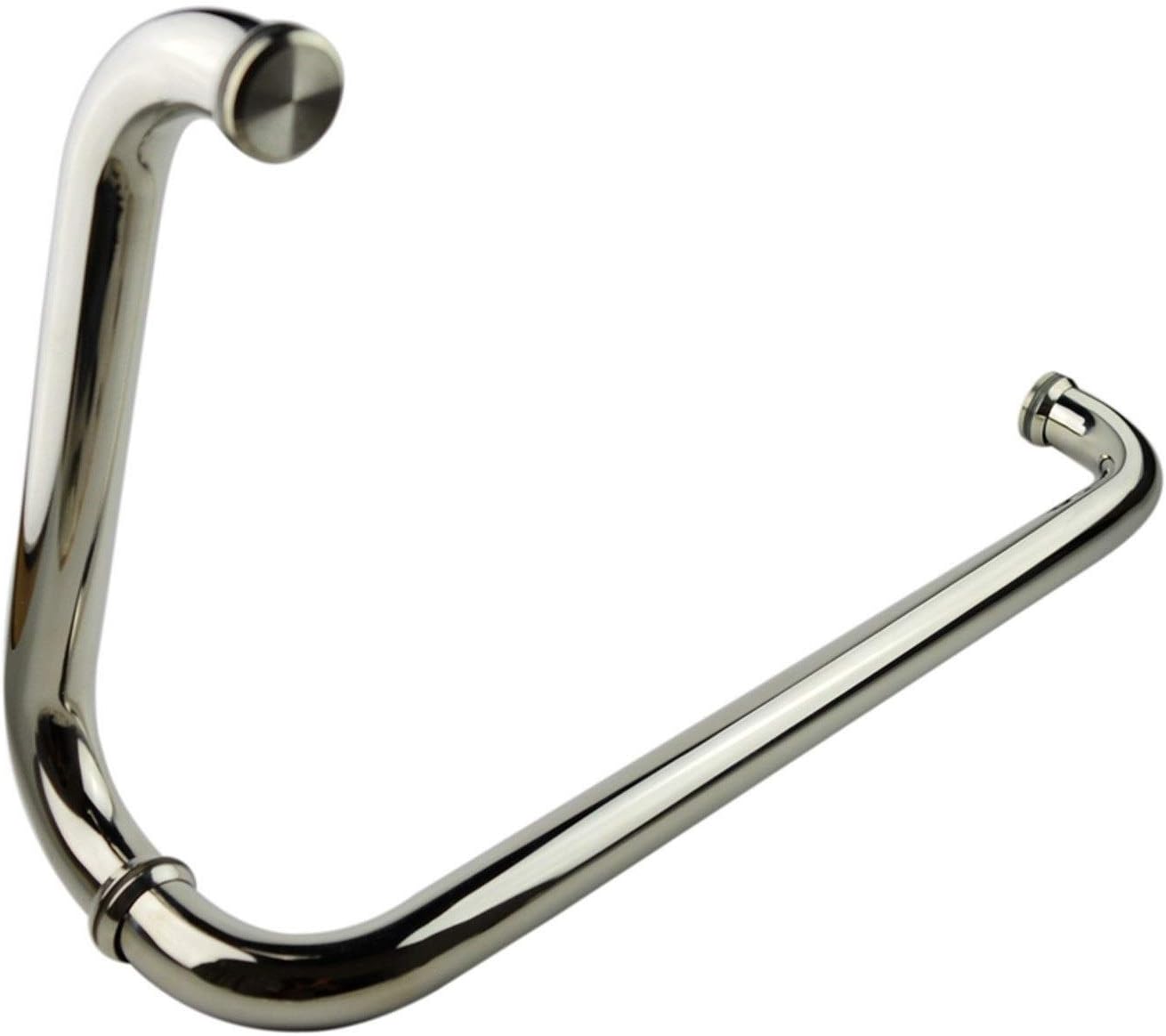 Shower Glass Door Handles Sets for Hotel Bathroom, 304 Stainless Steel Replacement Single Door Handle (Size : 385mm+185mm)