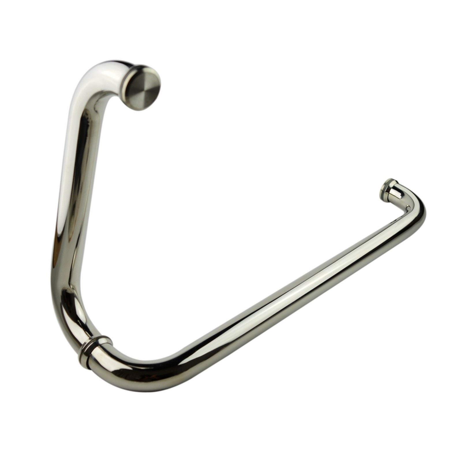 Poignée de porte de douche solide en acier inox 304 antioxydation pour vitre