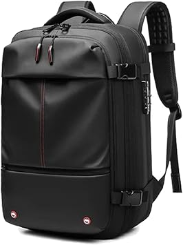 حقيبة ظهر Vacpack Go Travel Vacuum، حقيبة ظهر Vacpack Travel مضادة للسرقة ومضغوطة باللون الأسود