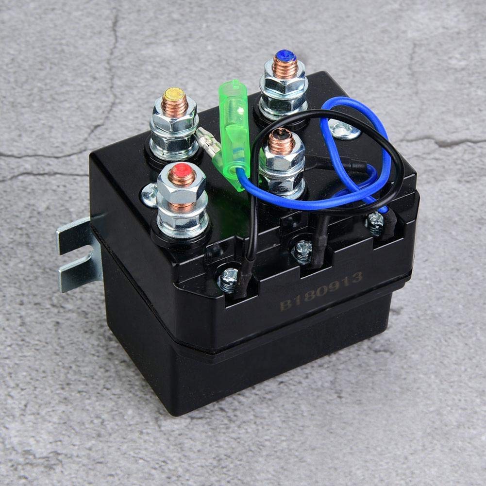 Estink Relè Solenoide Contattore per Verricello 12V 250A, per ATV UTV 1500-5000lb Argano Elettrico