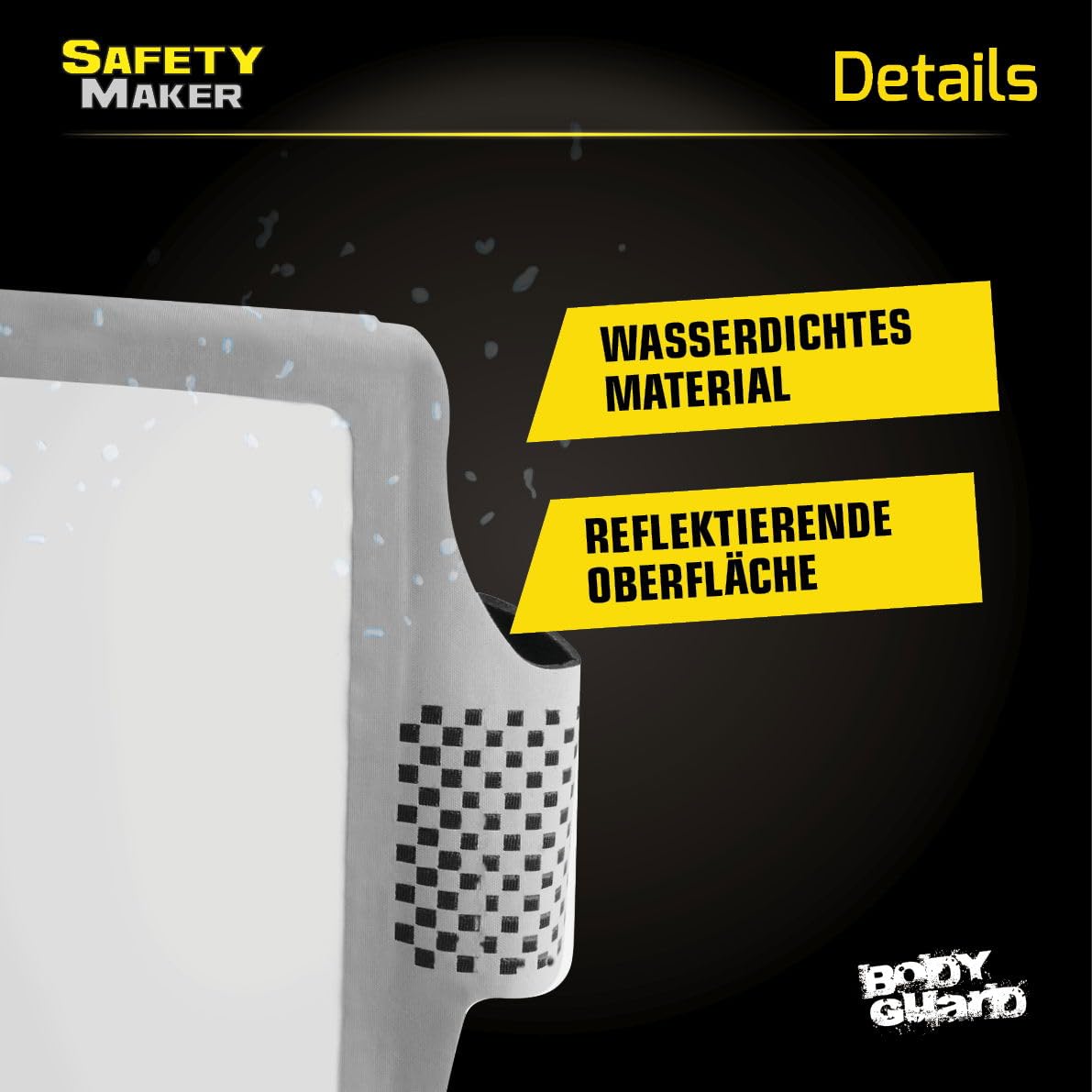 Safety Maker 44589 Custodia per smartphone impermeabile con elementi di design riflettenti per lo sport, il jogging, portacellulare, custodia per la corsa