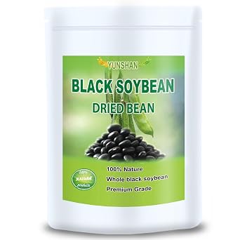 Dried Black Soybean Bean, Whole, Premium Grade, 100% Natural, No Preservatives, for Soy Milk, Baking, and Soybean Powder A-250g8.8oz