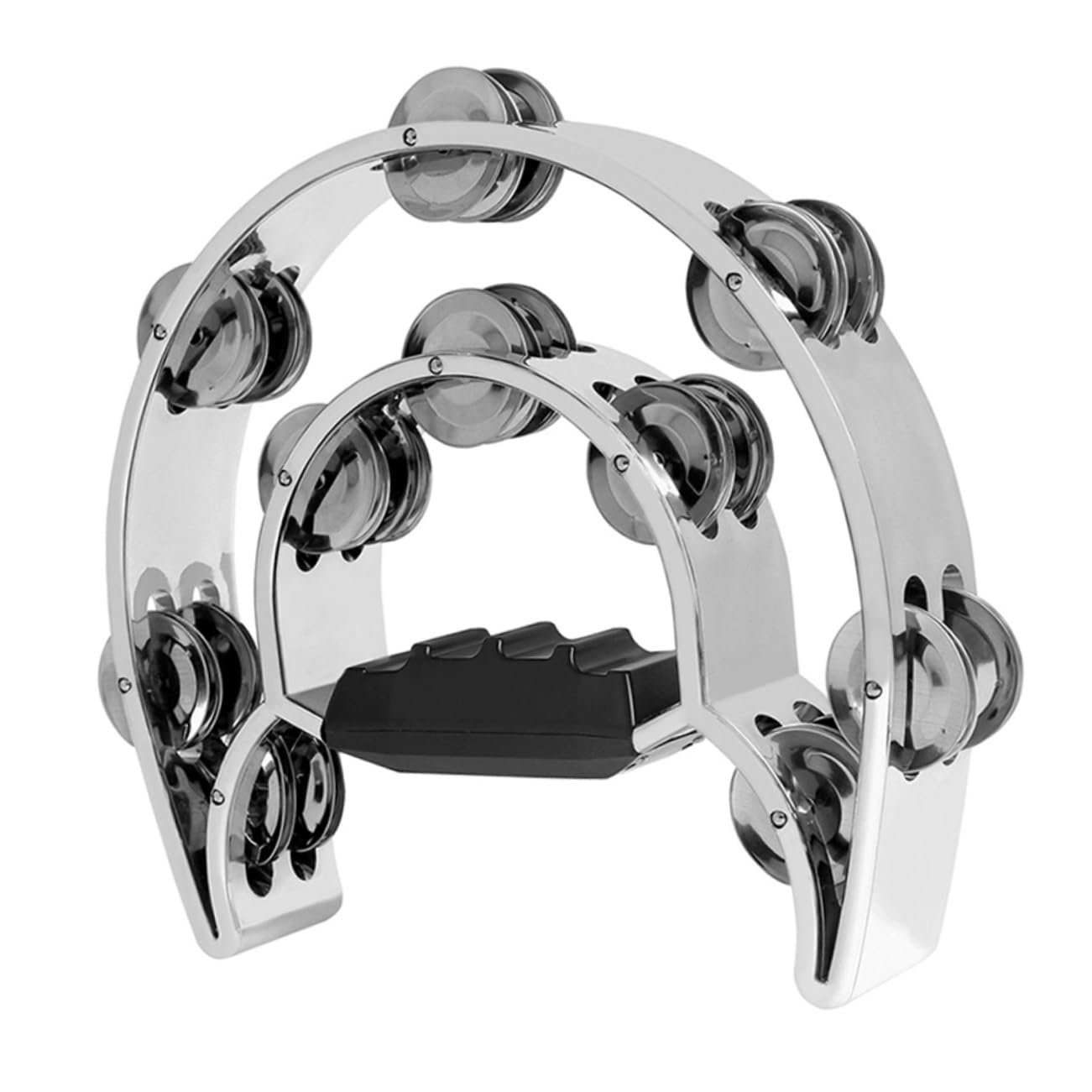 GALPADA Double Row Handheld Tambourine for Adults Percussion Musical Instrument for Parties Ktv and Classroom Stimulate Music Interest and Coordination