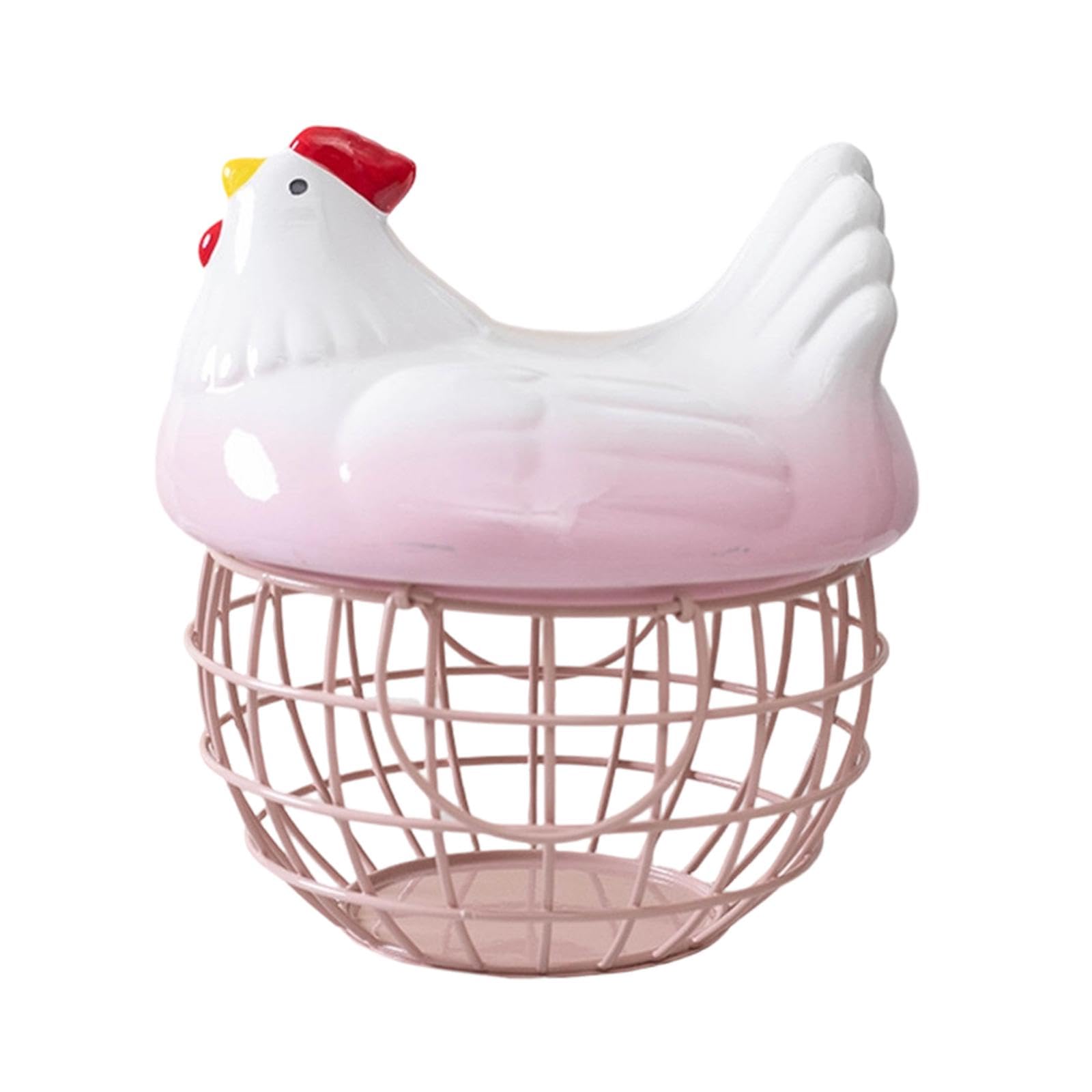 Cesta para Huevos Hecha de [Material], Versátil, Se Puede Usar como Decoración de Mesa O como Recipiente para Huevos de Y Verduras, Rosa, Individual