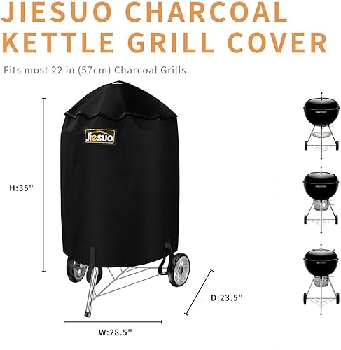 Miniatura 9 de 7152 - Funda para parrilla Weber Performer Deluxe Charcoal resistente al agua de 22 pulgadas para parrillas de carbón Weber Performer