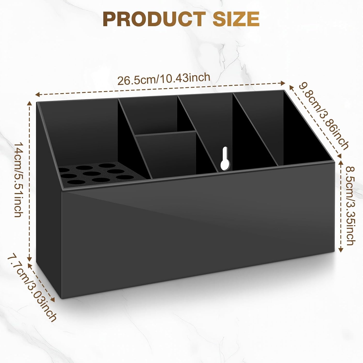 NICEMOVIC Barber Scissors Holder Box, Barber Accessories Barber Supplies, Professional Salon Hairdressing Scissors Rack Holder Storage Organizer for Hairstyling Combs Clips Brushes (Large Black)