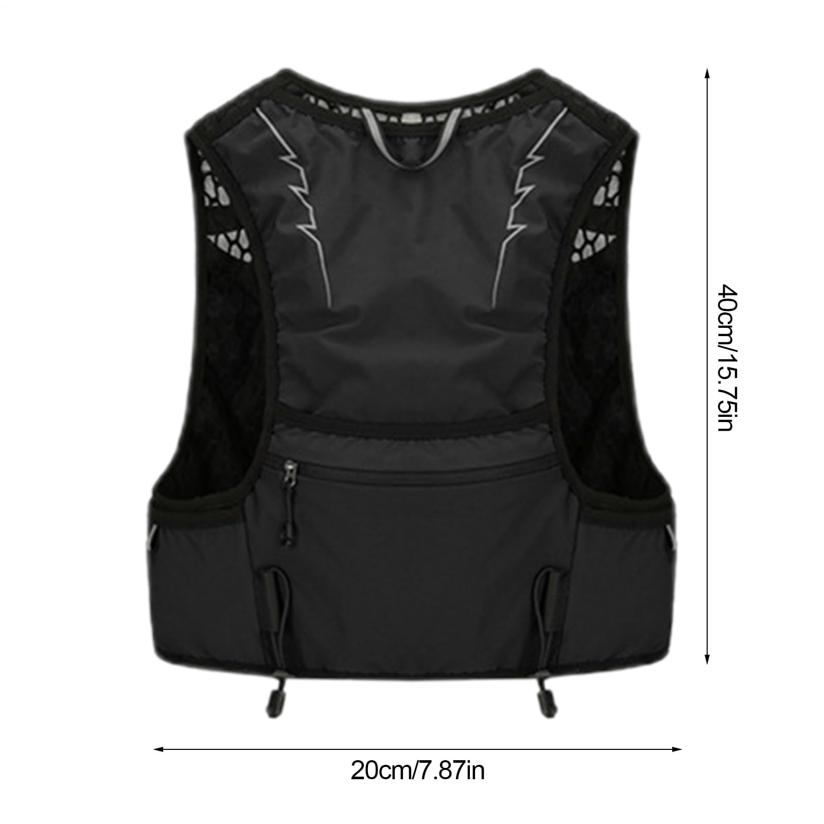 Gilet de course à pied avec bandes réfléchissantes respirantes