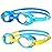 Starweh Kids Swim Goggles, 2 Pack Swimming Goggles No Leaking Anti Fog Kids Goggles for Boys Girls(Age 6-14), Blue & Yellow