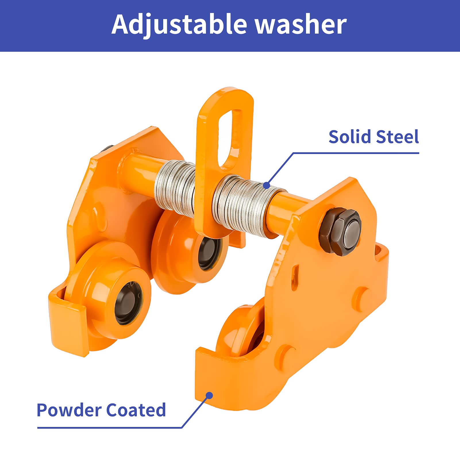 Buy Beam Trolley, 1 Ton Pull Capacity Adjustable Stainless Steel Push