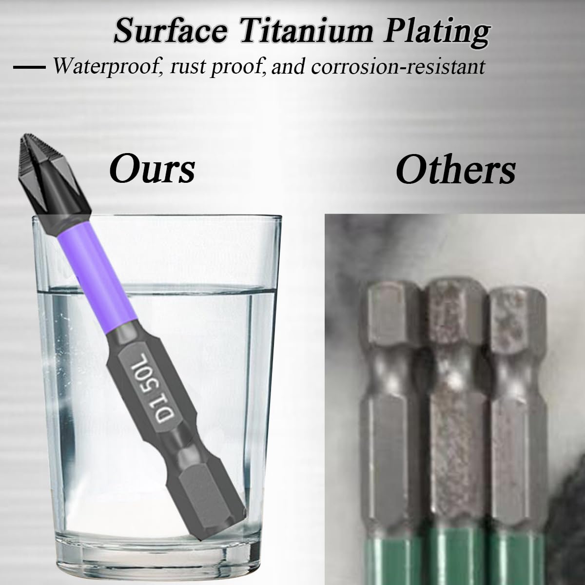 12 punte magnetiche ad alta durezza e resistenti, punte antiscivolo e antiurto con punte per cacciavite, kit di punte magnetiche per cacciavite con punta magnetizzante, in lega di acciaio nero