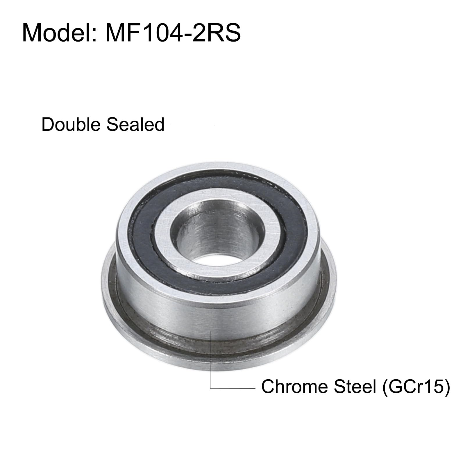 F6001-2RS à Bride Bille Roulement 12x28x8mm Double Scellé Chrome Acier