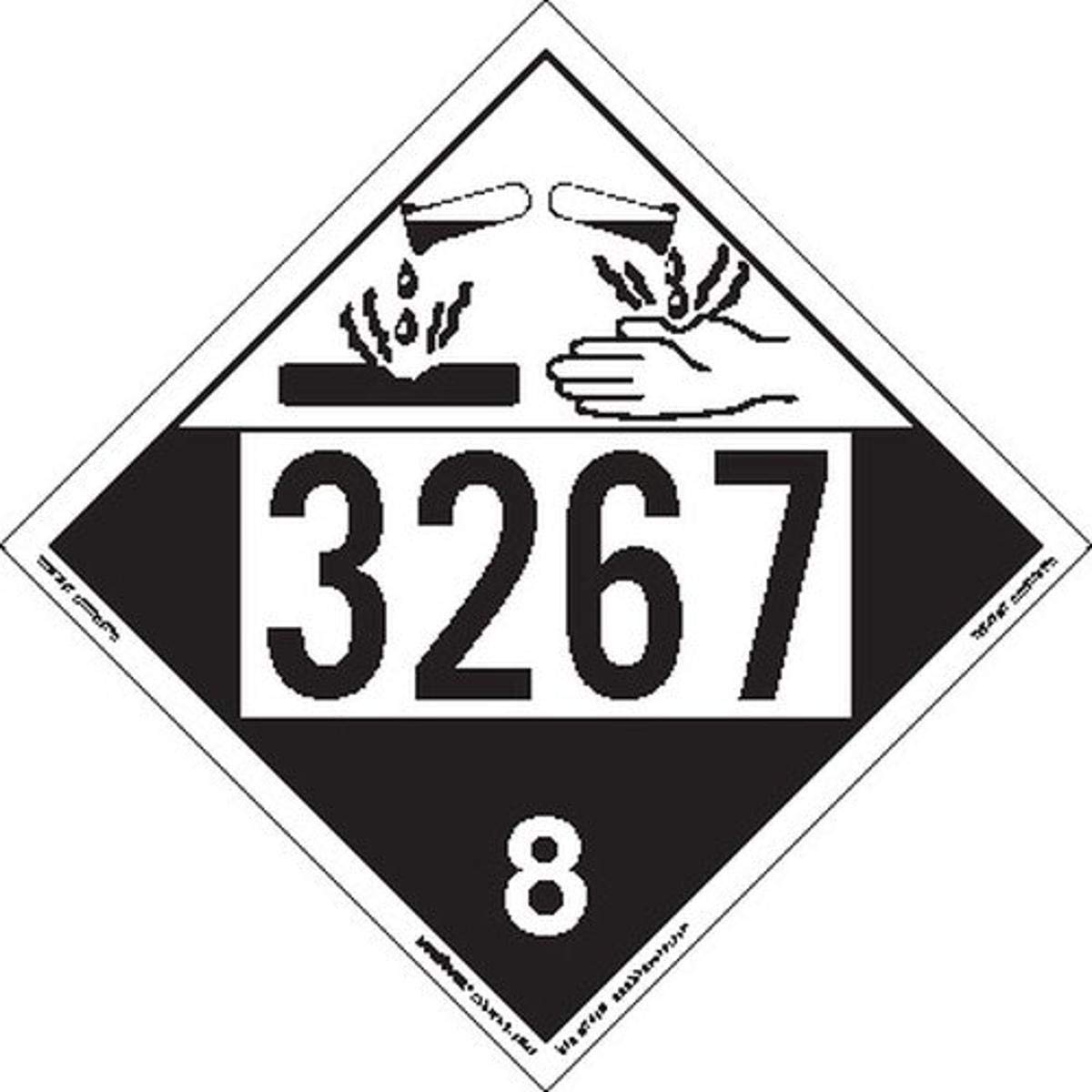 Labelmaster ZEZ42922 UN 2922 Corrosive Hazmat Placard, E-Z Removable Vinyl (Pack of 25)