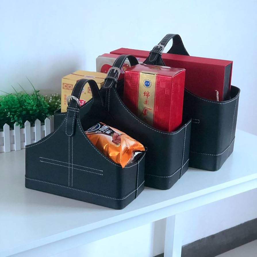 木製収納バスケット 花の絵柄 赤 ヴィンテージ 木製収納