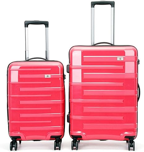 Amazon Co Jp スーツケース Tsaロック付き微調整旅行荷物スーツケースハードシェル軽量キャリングコラムサイレントローテーター多方向航空機搭乗 多機能省スペース機内持ち込みスーツケース 色 Fuchsia サイズ in 24in シューズ バッグ