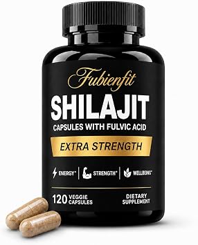 Shilajit Supplement for Men with Ashwagandha, Ginseng, 120 Capsules