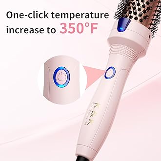 K&K 1.25 Inch Heated Curling Brush with Ceramic Tourmaline Ionic Technology - Volumizing Hot Brush for Root Volume & Loose Curls