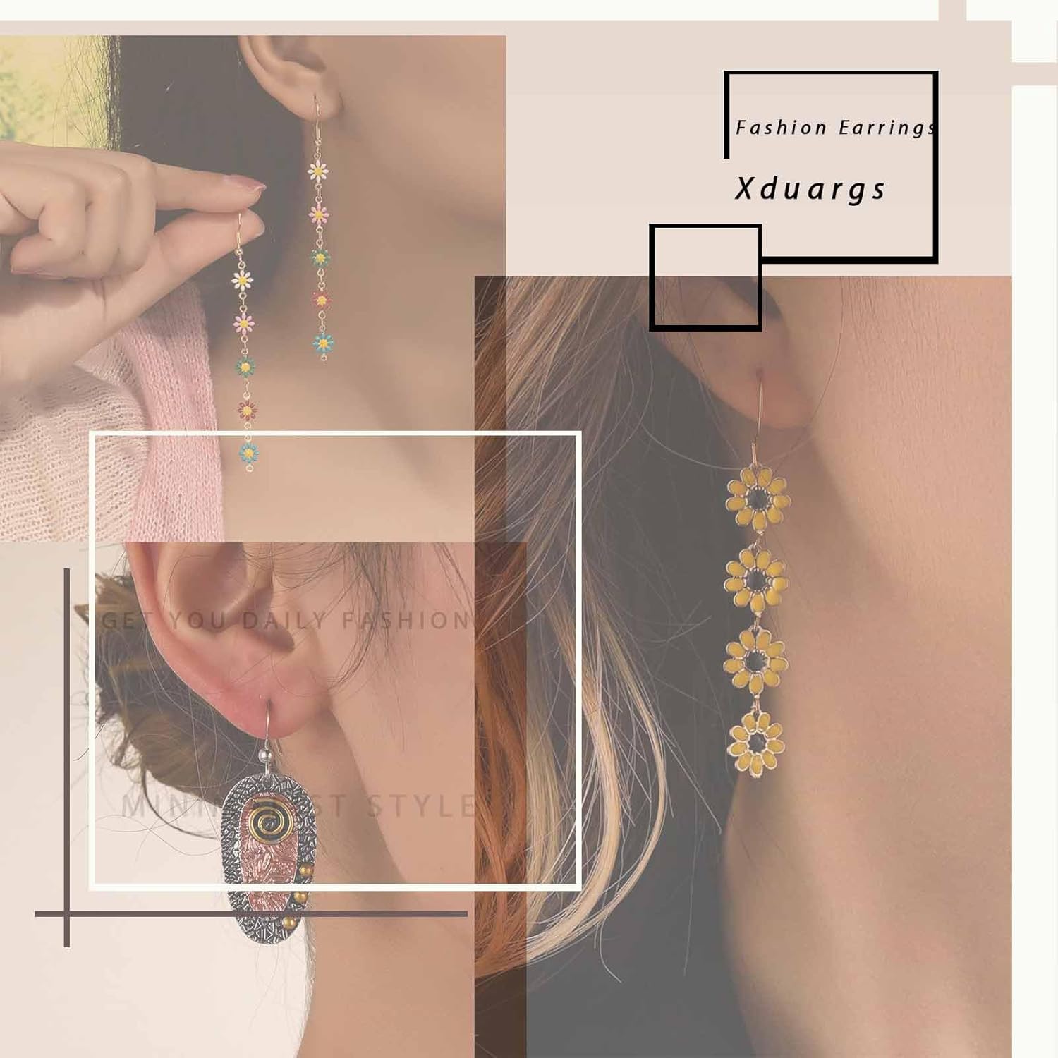 Boho Ruby Teardrop Dangle Earrings Red Gemstone Teardrop Earrings Vintage Long Crystal Waterdrop Earrings Personalized Paved CZ Teardrop Stud Earrings Jewelry for Women - Image 7