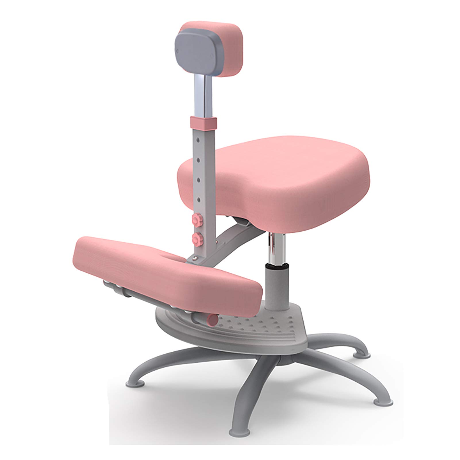 UELEGANSUELEGANS Ergonomic Kneeling Chairs, Adjustable Kneeling Stool for Home & Office, Perfect for Relieving Back And Neck Pain, Improving Posture, Thick Comfortable Sponge Cushion,Pink,(1.1~1.8m) Supreme