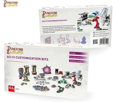 Archon Studio Dungeons & Lasers Sci-Fi Customization Bits Unpainted and Unassembled - Tabletop & RPG Terrain Game Set for Dungeons & Lasers 70 Pieces for Ages 14+, ARCDNL0016