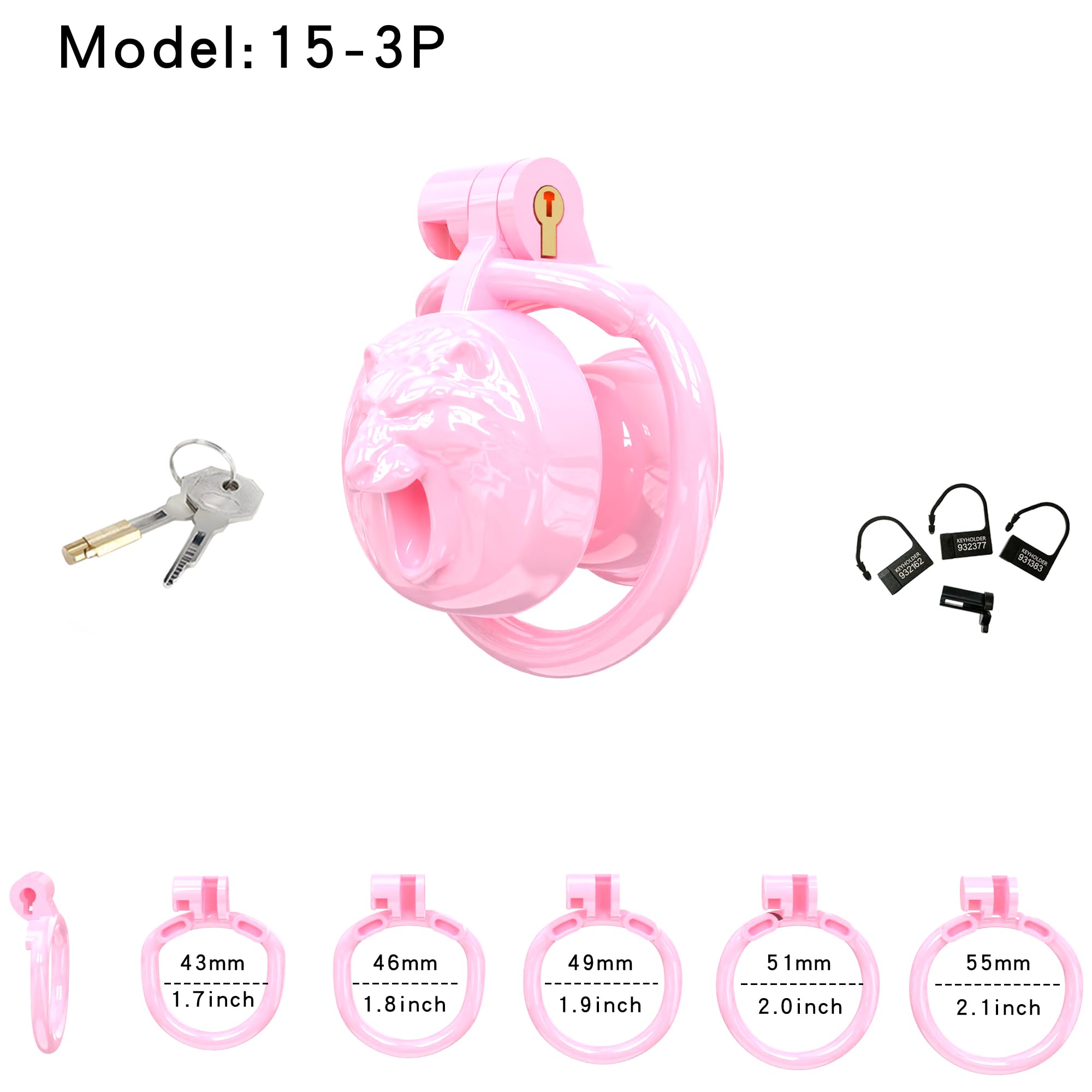 Mini Fitness Inverted cage for Men with 5 Fixed Curved carabiners (43mm/46mm/49mm/51mm/55mm) (Pink, 15-3)