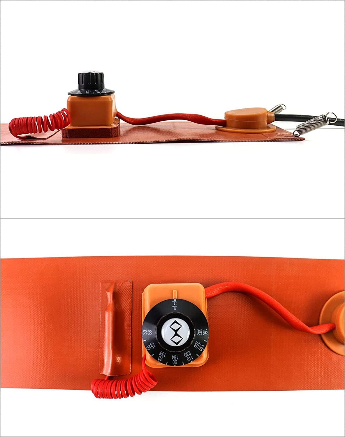Chauffe-fût en métal Réchauffeur de seau avec thermostat réglable de 30 ~ 150 ℃, matériaux d'isolation imperméables, contrôle de température flexible, chauffe-tambour en métal robuste (couleur: numé