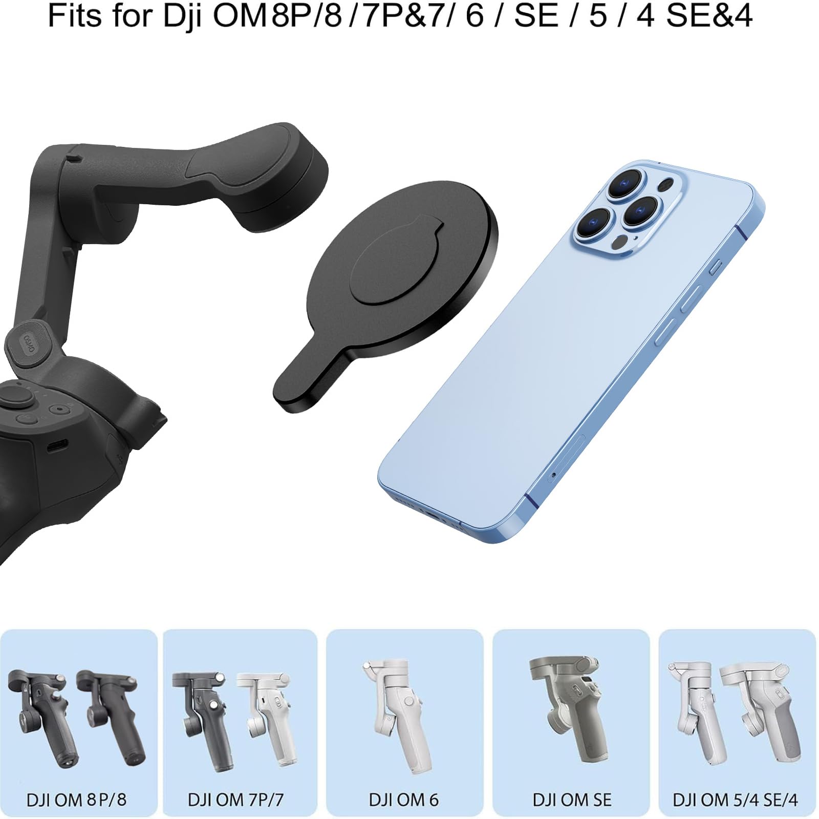 Amazon.com: OM Magnetic Phone Mount for DJI Osmo Mobile 8P/8/7P/OM