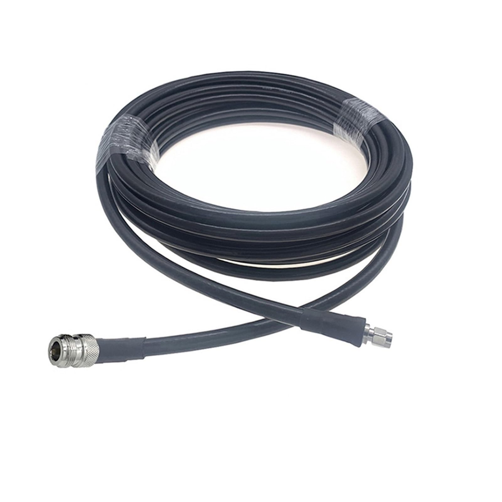 LMR400 RP-SMA męski na żeński kabel 50 omów RF przedłużacz Coax do wzmacniacza sygnału telefonu komórkowego 4G LTE (N M do SMA M, 15 M)