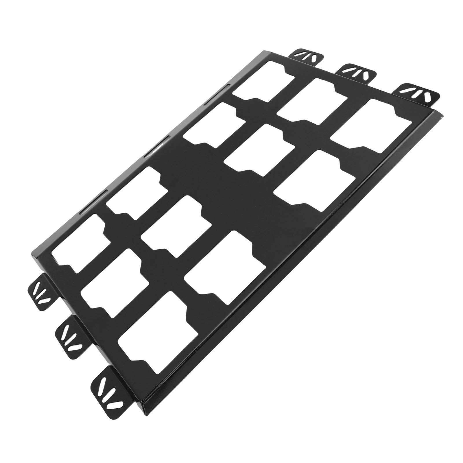 Placa de Montaje de las Cajas de Herramientas de Base de Metal para Reemplazo de Paquete de con Alta Resistencia y Recubrimiento de Pintura Horneada, Fijado de Forma Segura en (BLACK)