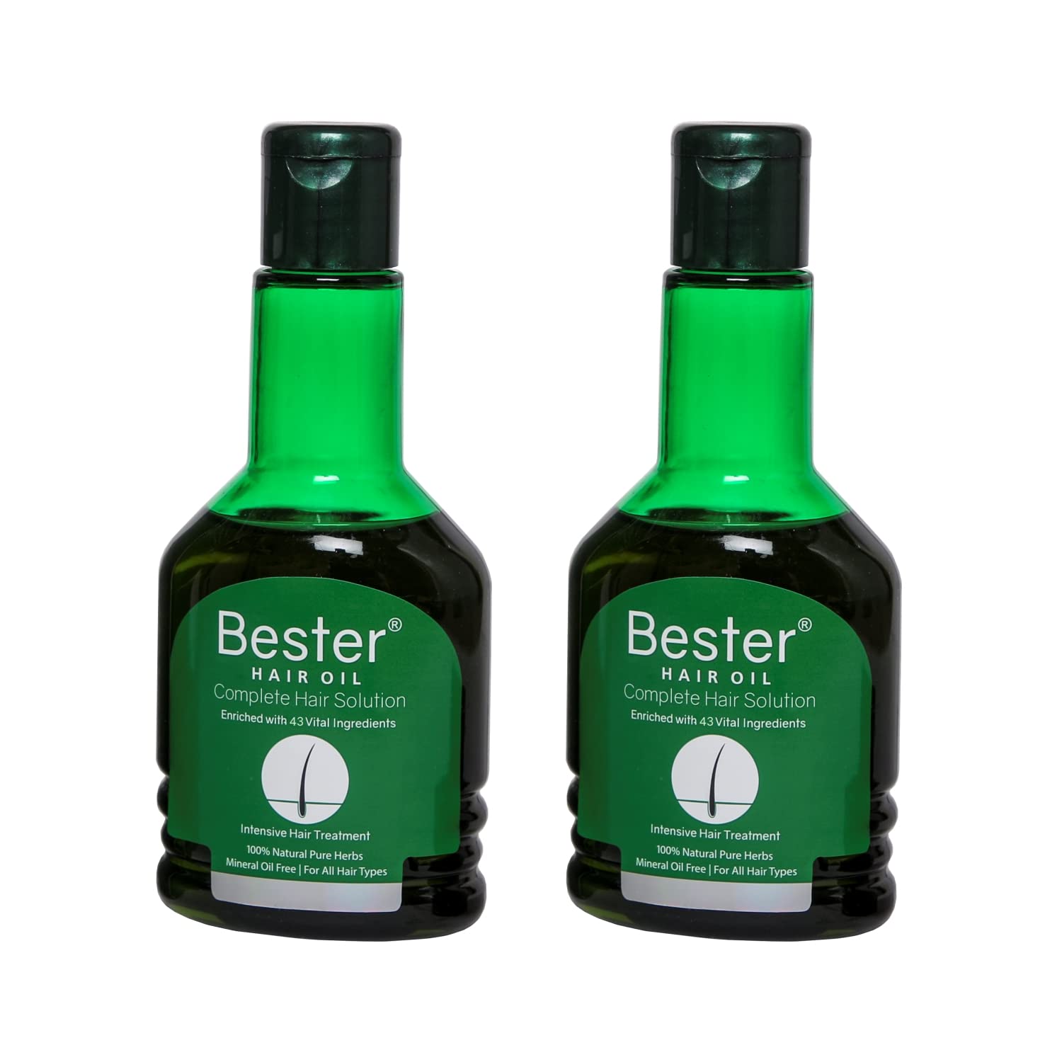 Bester Hair Oil 100 ml | Complete Hair Solution | Reduces Hair Fall, Dandruff & Promotes Hair Growthh - 100 ml (Pack of 2) Combo